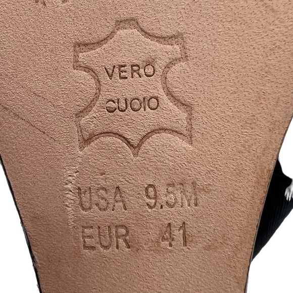 Via Spiga Brown Suede Elastic Band Wedge Sandals Size 9.5 Women's - Picture 4 of 10